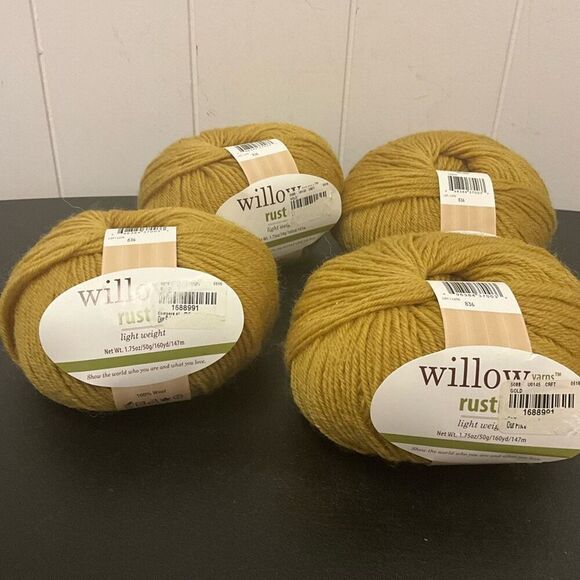 Brand New Lot of 4 Willow Yarns Rustic Beeswax Color 0015 Arts Crafts - Picture 1 of 6